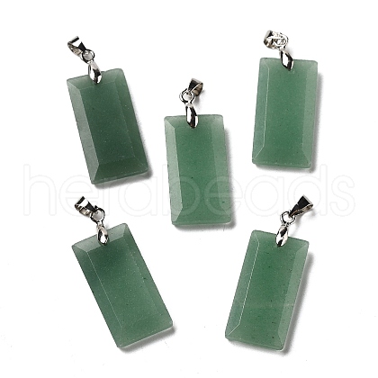Natural Green Aventurine Faceted Pendants G-U031-04P-03-1