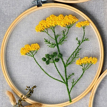 DIY Transparent Fabric Embroidery Kits DIY-K032-79B-1