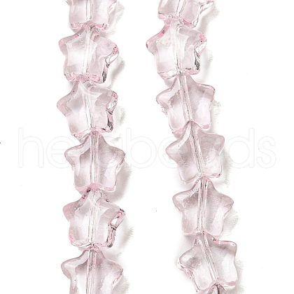 Baking Paint Transparent Glass Beads Strands DGLA-A07-T8mm-KD07-1