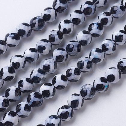 Tibetan Style dZi Beads G-G752-06-8mm-1