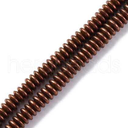 Electroplated Non-magnetic Hematite Beads Strands G-P571-B01-01C-1
