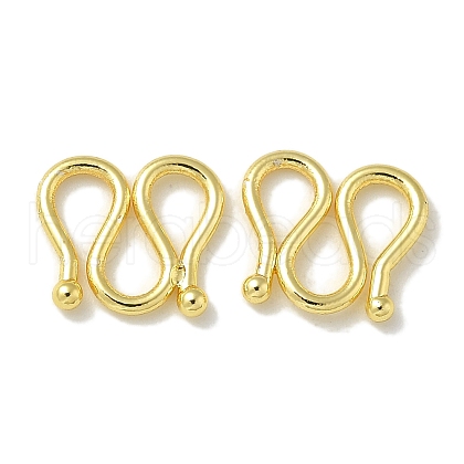 Brass S-Hook Clasps KK-Q019-08B-G-1