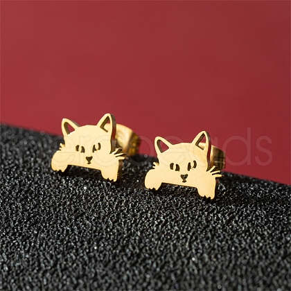 Stainless Steel Stud Earrings PW-WG88127-29-1