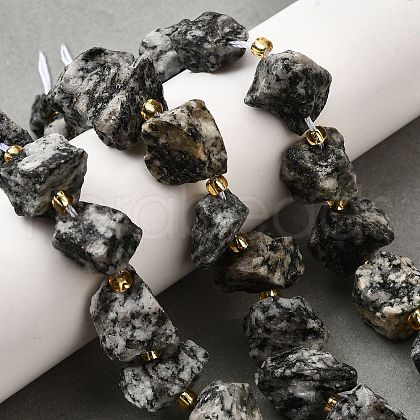 Raw Rough Natural Sesame Jasper/Kiwi Jasper Beads Strands G-Z087-A07-1