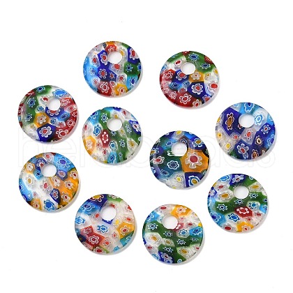 Handmade Millefiori Glass Pendants LAMP-G166-08B-1