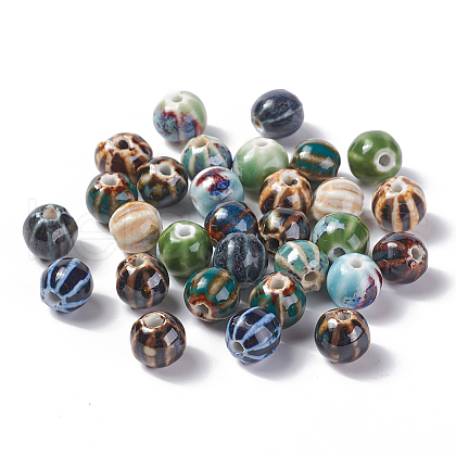 Handmade Porcelain Beads X-PORC-S498-24-M-1