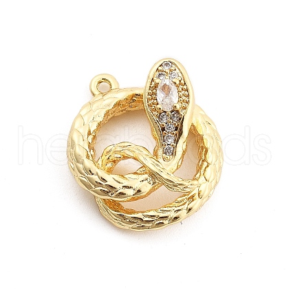 Brass Micro Pave Cubic Zirconia Pendants KK-M321-01G-G01-1