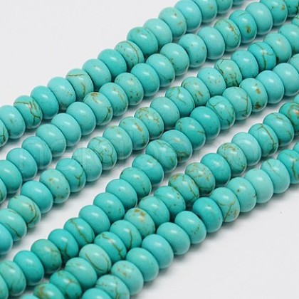 Synthetic Turquoise Beads Strands TURQ-G109-4x2mm-06-1