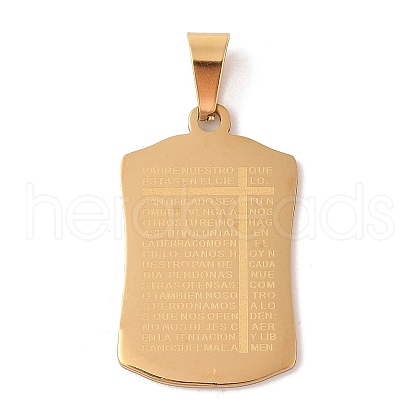 PVD Vacuum Plating 304 Stainless Steel Pendants STAS-M068-12G-1