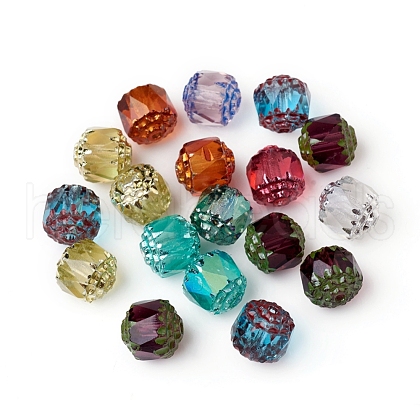 Electroplated Czech Glass Beads GLAA-G077-28C-1
