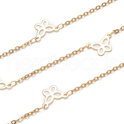 Ion Plating(IP) 304 Stainless Steel Butterfly Link Cable Chains STAS-P254-09G-1