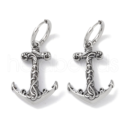 316 Surgical Stainless Steel Hoop Earrings EJEW-P274-17C-AS-1