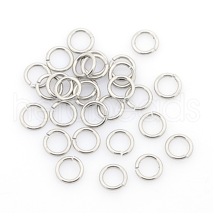 Tarnish Resistant 304 Stainless Steel Open Jump Rings STAS-J013-5x0.9mm-01-1