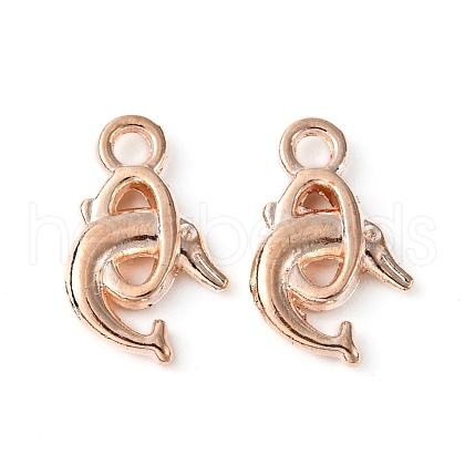 Alloy Dolphin Pendants TIBEP-20596-RG-NR-1