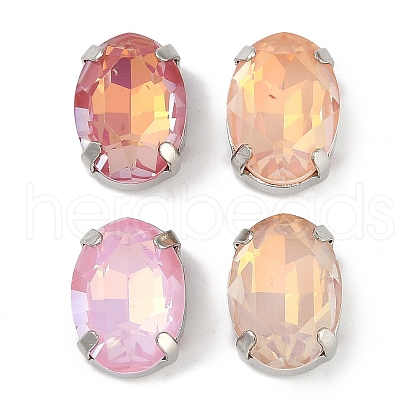 Brass Glass Rhinestone Sew on Rhinestones RGLA-B004-13B-P-1