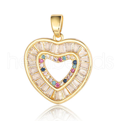 Brass Micro Pave Colorful Cubic Zirconia Pendants ZIRC-OY001-20G-1