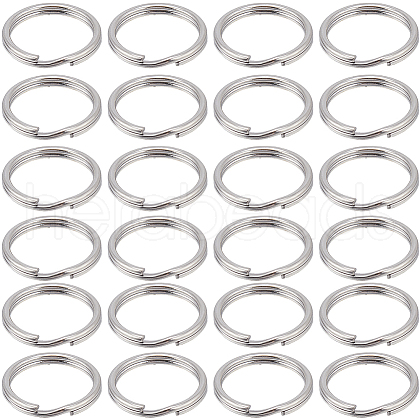 SUNNYCLUE 100Pcs 304 Stainless Steel Split Key Rings STAS-SC0008-79-1