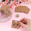 SOFPLATE 100Pcs Paper Ear Stud Display Card Holders CDIS-SP0001-06-3