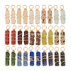 30Pcs 15 Styles Natural Mixed Gemstone Copper Wire Wrapped Big Pendants PALLOY-PH01687-7