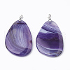 Dyed Natural Brazilian Agate Big Pendants G-T104-16-2