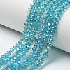 Electroplate Transparent Glass Beads Strands EGLA-A034-T3mm-H14-1