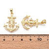 Brass Micro Pave Cubic Zirconia Pendants KK-N268-03G-3
