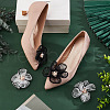 ARRICRAFT 4Pcs 2 Colors Flower Cloth Shoe Decorations FIND-AR0004-47-4