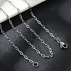 Non-Tarnish 304 Stainless Steel Paperclip Chain Necklace with Lobster Claw Clasps for Men Women NJEW-H205-03P-01-3