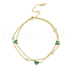Ion Plating(IP) 304 Stainless Steel Double Layered Bracelets for Women BJEW-K254-18G-03-1