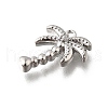 Brass Micro Pave Clear Cubic Zirconia Pendants KK-C096-16B-P-2