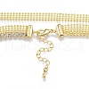 Brass Micro Pave Clear Cubic Zirconia Necklaces KK-G437-05G-3