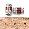 Brass Micro Pave Cubic Zirconia Screw Clasps KK-Z078-41P-3
