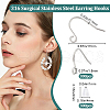 Beebeecraft 300Pcs 316 Surgical Stainless Steel Earring Hooks STAS-BBC0006-21-2