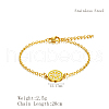 Simple Lemon Stainless Steel Link Bracelets HX9461-2-4