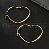 Simple Romantic Stainless Steel Heart Hoop Earrings XB0293-2