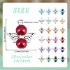 48Pcs 24 Styles Glass & Alloy Pendants PALLOY-GO00053-2