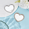 DELORIGIN 2Pcs 2 Colors Zinc Alloy Cabochons FIND-DR0001-46A-4