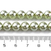 UV Plating Pearlized Glass Pearl Beads Strands GLAA-F128-01B-T21-2