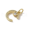 Real 18K Gold Plated Brass Pave Cubic Zirconia Pendants KK-M283-01B-01-2