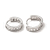 Clear Cubic Zirconia Rectangle Hoop Earrings EJEW-C050-02P-2