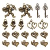 60Pcs 6 Style Tibetan Style Alloy Pendants FIND-LS0001-32AB-2