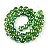 Electroplate Transparent Glass Beads Strands GLAA-T032-T10mm-AB07-2
