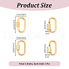 Unicraftale 6Pcs 2 Colors 304 Stainless Steel Screw Carabiner Lock Charms FIND-UN0003-51A-3