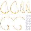 BENECREAT 6pcs 3 styles Brass Earring Hooks KK-BC0010-18-1