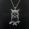 Alloy Rhinestone Pendant Necklaces QD9835-17-1