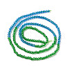 2 Colors Transparent Glass Beads Strands GLAA-G093-01H-2