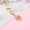 Christmas Theme Alloy Enamel Pendants HJEW-JM00427-02-5