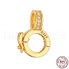 925 Sterling Silver Micro Pave Clear Cubic Zirconia Twister Clasps STER-K176-13G-2