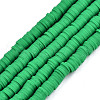 Handmade Polymer Clay Beads Strands CLAY-R089-6mm-022-1