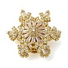 Brass Micro Pave Cubic Zirconia Beads KK-D378-19G-01-1